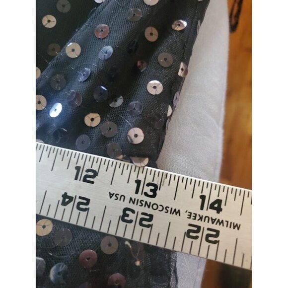 Vintage Hugo Buscati Collection Black Sequin Evening Gown Size 6 - Picture 6 of 6